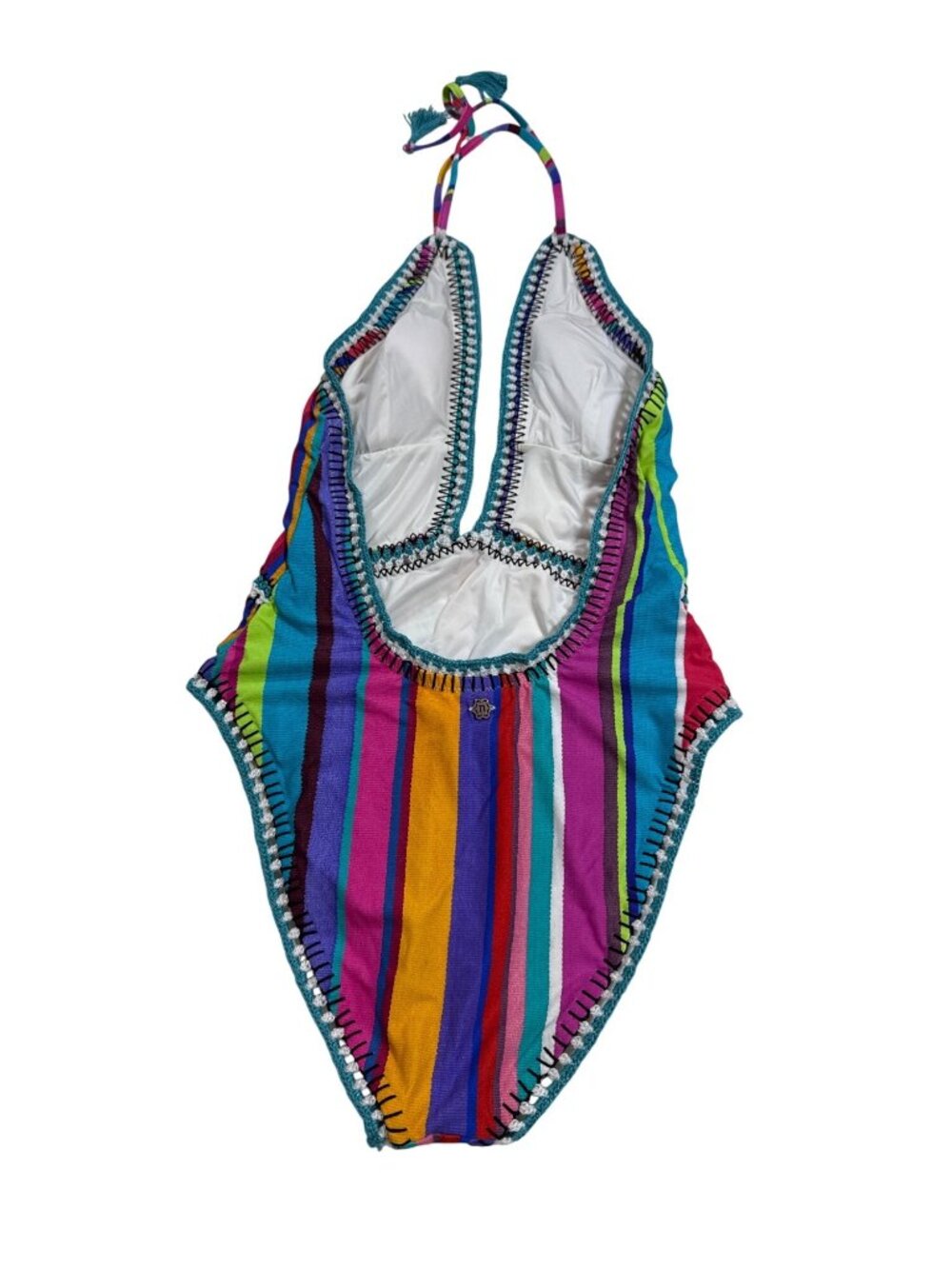 Nanette Lepore Sayulita Serape Embroidered One-Piece Swimsuit Womens M (PP571) - Picture 5 of 10